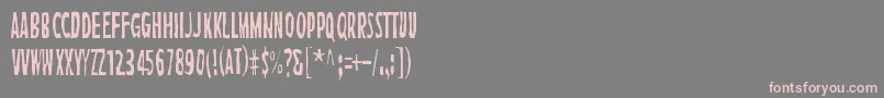 Crab Font – Pink Fonts on Gray Background