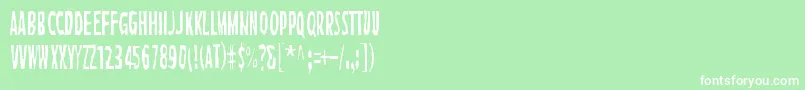 Crab Font – White Fonts on Green Background