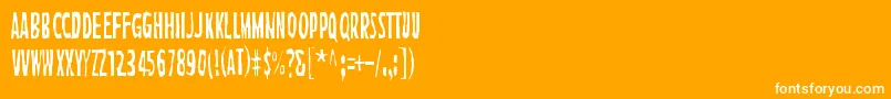 Crab Font – White Fonts on Orange Background
