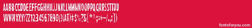Crab Font – White Fonts on Red Background