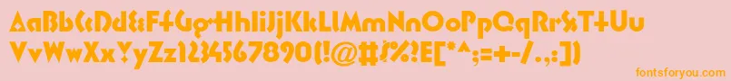 Spslprofontc Font – Orange Fonts on Pink Background