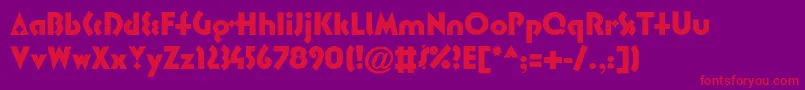 Spslprofontc Font – Red Fonts on Purple Background