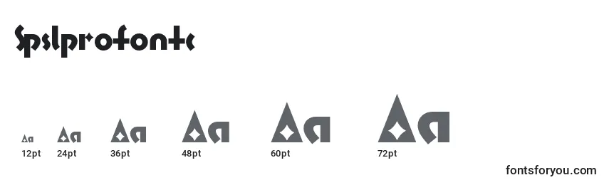 Размеры шрифта Spslprofontc