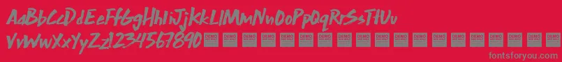 Más sobre la fuente ExtraMileDemo fuente ExtraMileDemo – Fuentes Grises Sobre Fondo Rojo