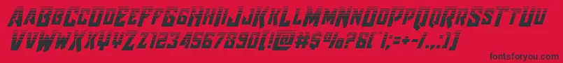 Raidercrusaderhalf Font – Black Fonts on Red Background