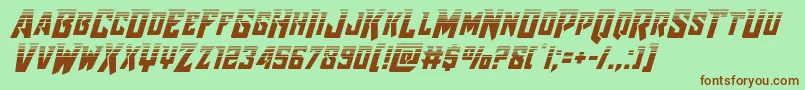 Raidercrusaderhalf Font – Brown Fonts on Green Background