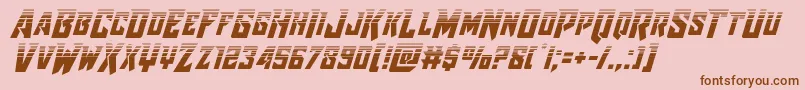 Raidercrusaderhalf Font – Brown Fonts on Pink Background