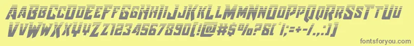 Raidercrusaderhalf Font – Gray Fonts on Yellow Background