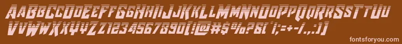 フォントRaidercrusaderhalf – 茶色の背景にピンクのフォント