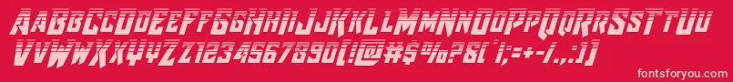 Raidercrusaderhalf Font – Pink Fonts on Red Background