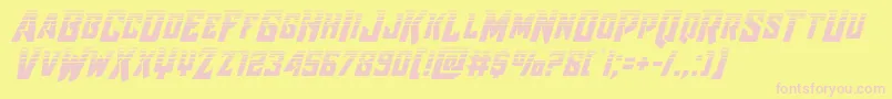 Raidercrusaderhalf Font – Pink Fonts on Yellow Background