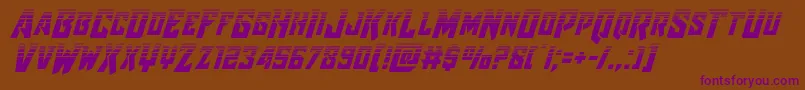 Raidercrusaderhalf Font – Purple Fonts on Brown Background