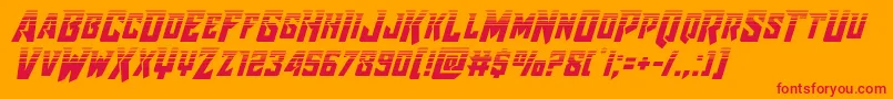 フォントRaidercrusaderhalf – オレンジの背景に赤い文字