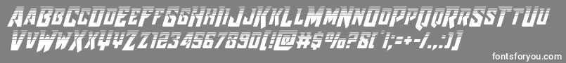 Raidercrusaderhalf Font – White Fonts on Gray Background