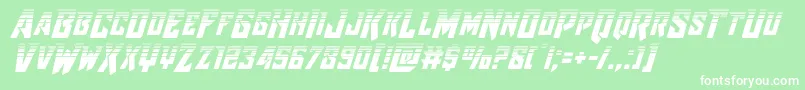 Raidercrusaderhalf Font – White Fonts on Green Background