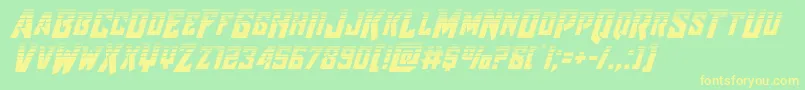 Raidercrusaderhalf Font – Yellow Fonts on Green Background