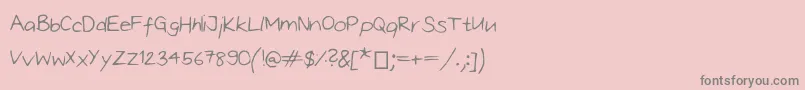 Oliviascript Font – Gray Fonts on Pink Background