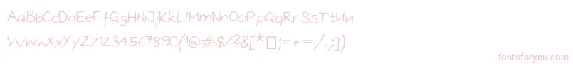 Oliviascript Font – Pink Fonts on White Background