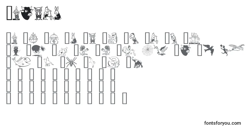 Schriftart Karehd – Alphabet, Zahlen, spezielle Symbole