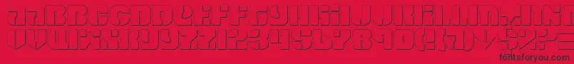 SpaceCruiserShadow Font – Black Fonts on Red Background