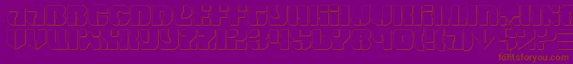 SpaceCruiserShadow Font – Brown Fonts on Purple Background