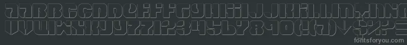 SpaceCruiserShadow Font – Gray Fonts on Black Background