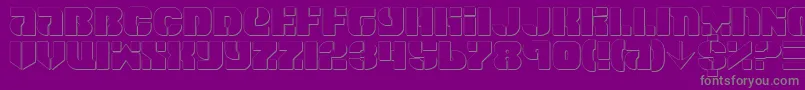 SpaceCruiserShadow Font – Gray Fonts on Purple Background