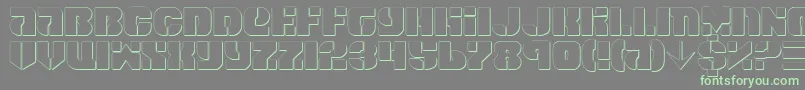 SpaceCruiserShadow-Schriftart – Grüne Schriften auf grauem Hintergrund