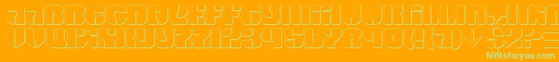 SpaceCruiserShadow Font – Green Fonts on Orange Background