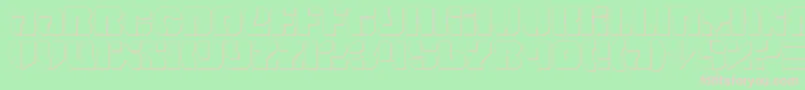 SpaceCruiserShadow Font – Pink Fonts on Green Background