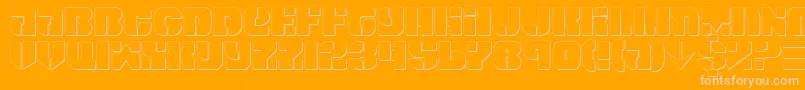 SpaceCruiserShadow Font – Pink Fonts on Orange Background