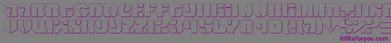 Шрифт SpaceCruiserShadow – фиолетовые шрифты на сером фоне