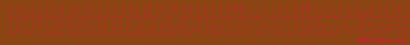 Шрифт SpaceCruiserShadow – красные шрифты на коричневом фоне