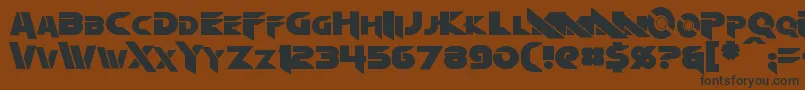 Algol Font – Black Fonts on Brown Background