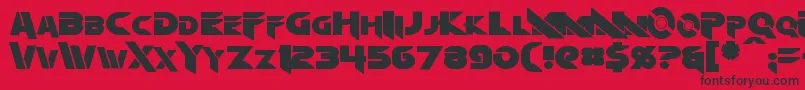 フォントAlgol – 赤い背景に黒い文字