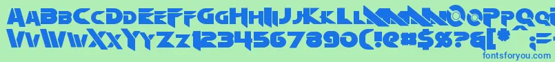 フォントAlgol – 青い文字は緑の背景です。