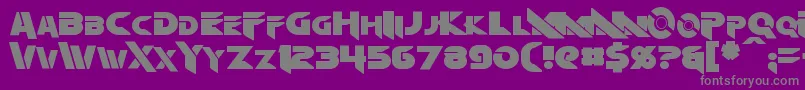 フォントAlgol – 紫の背景に灰色の文字