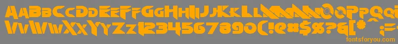 Algol Font – Orange Fonts on Gray Background