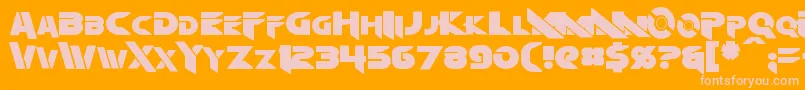 Algol Font – Pink Fonts on Orange Background