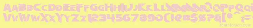 Algol Font – Pink Fonts on Yellow Background