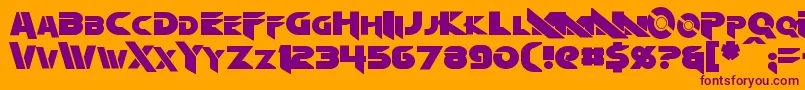フォントAlgol – オレンジの背景に紫のフォント