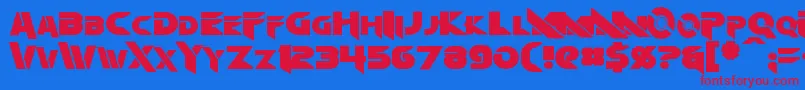 Algol Font – Red Fonts on Blue Background