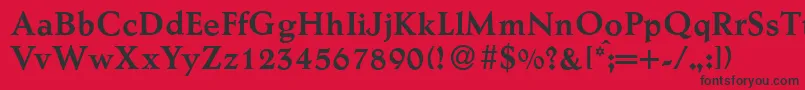 フォントAesopBold – 赤い背景に黒い文字