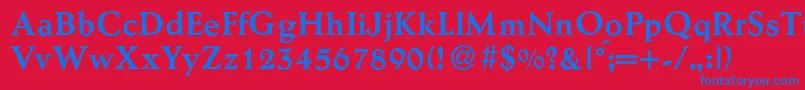 AesopBold Font – Blue Fonts on Red Background