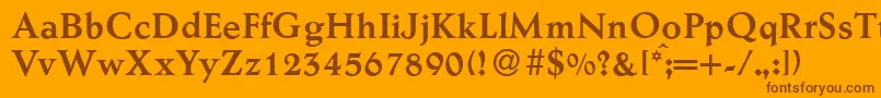 Шрифт AesopBold – коричневые шрифты на оранжевом фоне