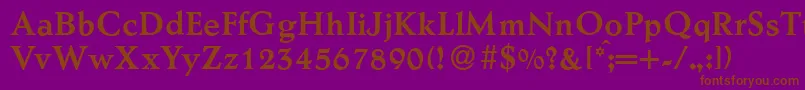 Шрифт AesopBold – коричневые шрифты на фиолетовом фоне