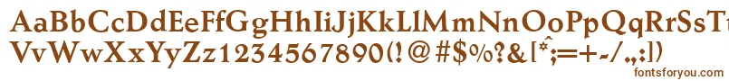 Шрифт AesopBold – коричневые шрифты на белом фоне