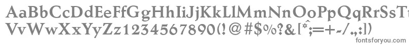 フォントAesopBold – 白い背景に灰色の文字