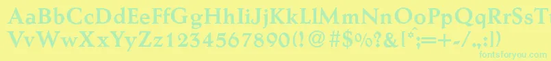 AesopBold Font – Green Fonts on Yellow Background