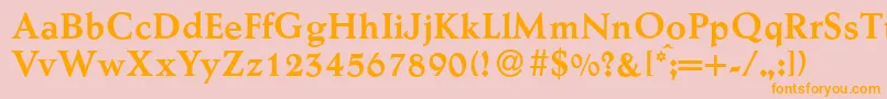 AesopBold Font – Orange Fonts on Pink Background